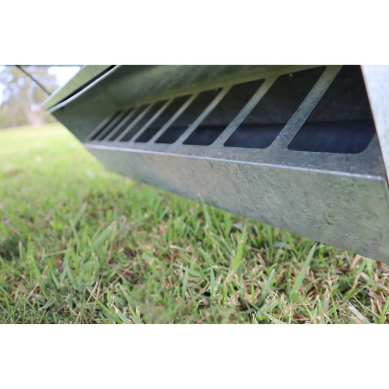 Chicken Caravan 30 with a close shot of its feeder mechanism