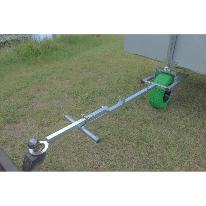 Chicken Caravan 30 with the towing ability being displayed