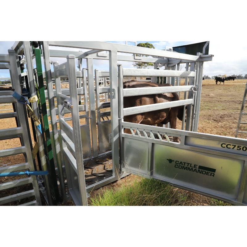 Commander Agriculture CC750 Cattle Crush full side back door open