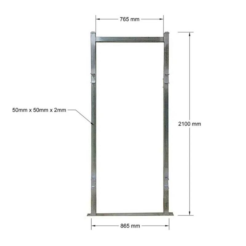 Gate Post Frame with Dimension for 100 Head Cattle Yard