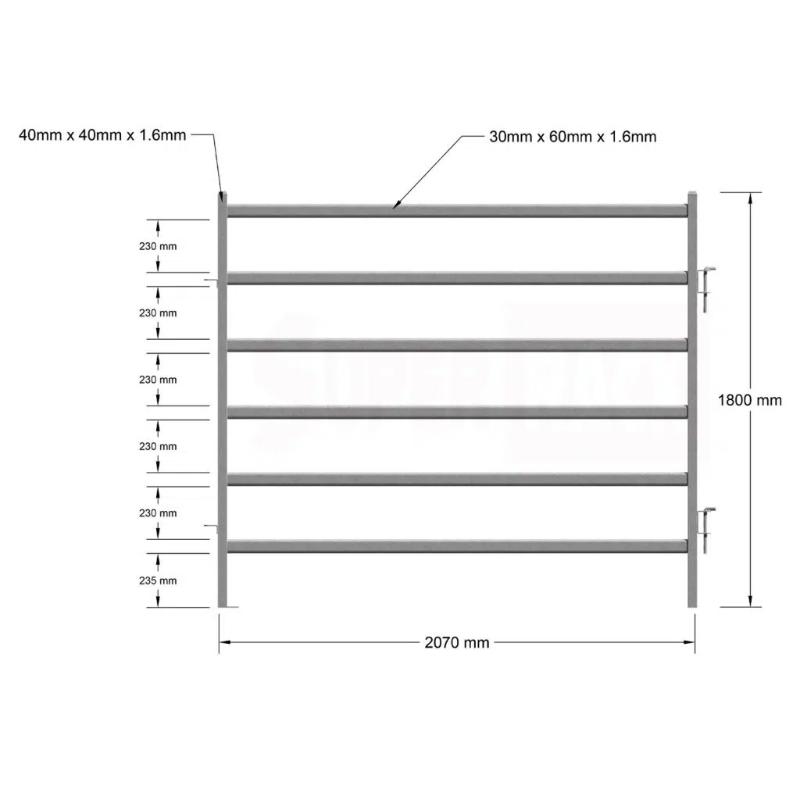 Cattle Panel Dimension for 100 Head Cattle Yard