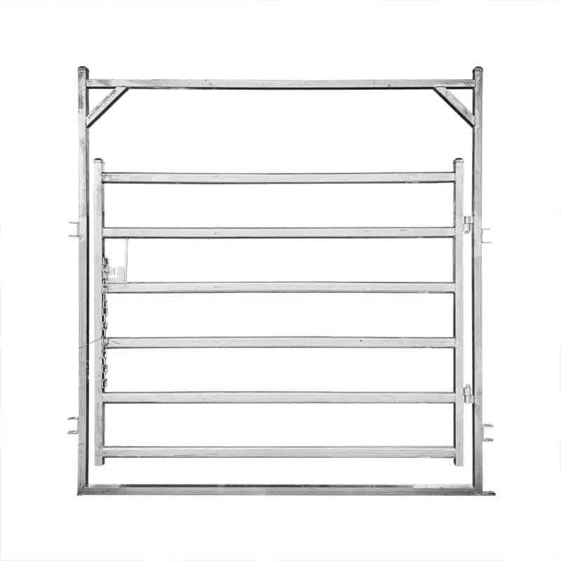 Cattle Panel Structure with Integrated Swing Gate