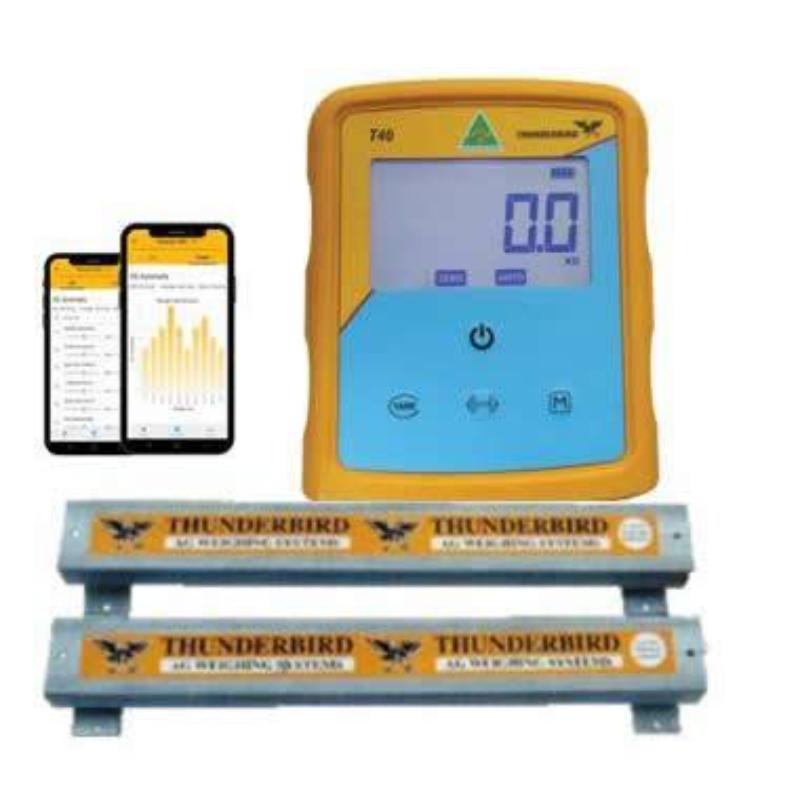 Thunderbird_T40_And_3000kg_Load_Bars_Weighing_System full view with app