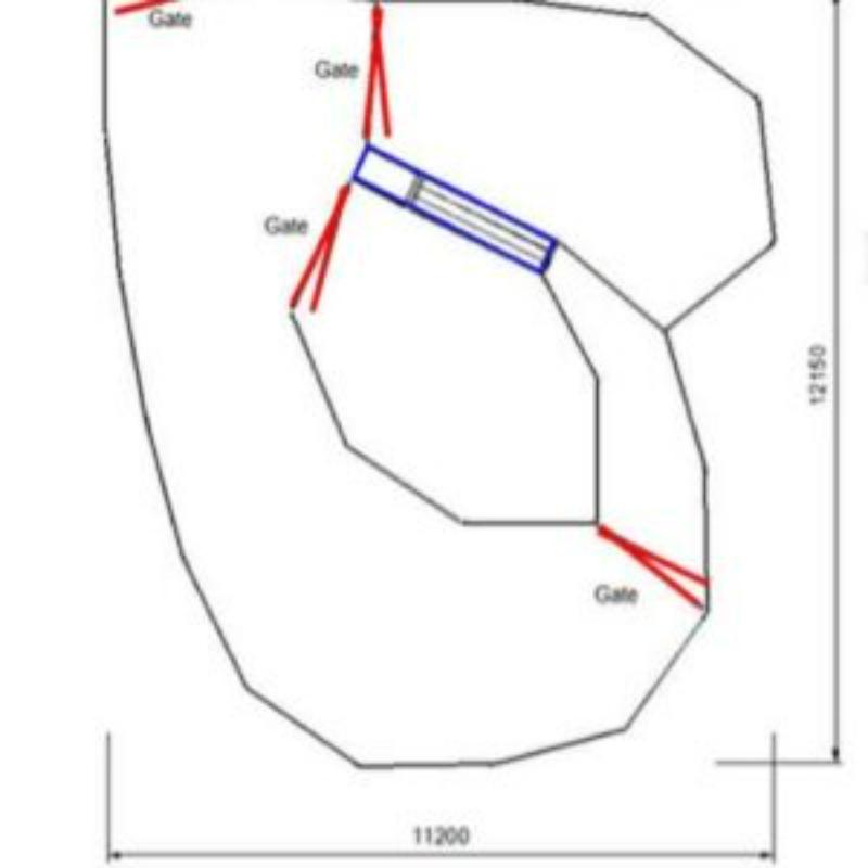 150 Head Sheep Yard Plan with Dimensions