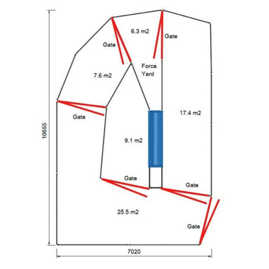 165 Head Sheep Yard Design Setup with Dimensions