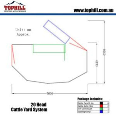 20 Head Cattle Yard Layout Plan With Dimensions