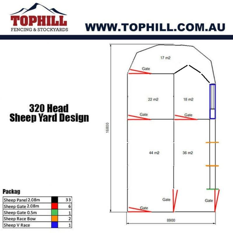 320 Head Sheep Yard Design with Dimensions