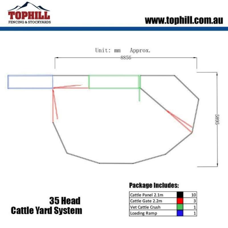 35 Head Cattle Yard Layout Plan with Dimensions