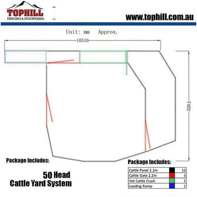 50 Head Cattle Yard Layout Plan with Dimensions