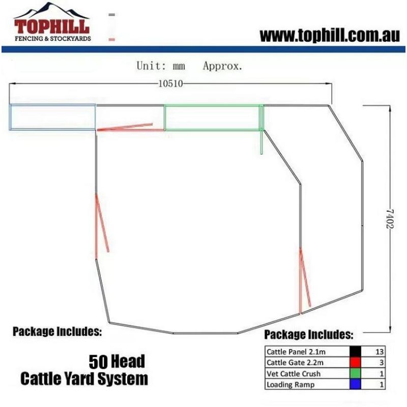 50 Head Cattle Yard Layout Plan with Dimensions