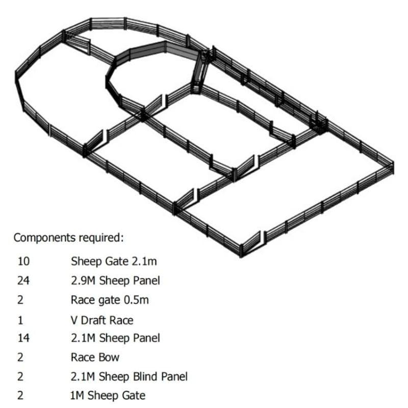 830 Head Sheep Yard System